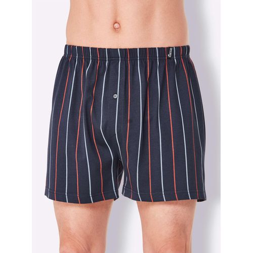 Boxershorts KINGS CLUB, Herren, Gr. 7, 3 Stk., blau (marine, gestreift, marine, marine, kariert), 100% Baumwolle, Unterhosen