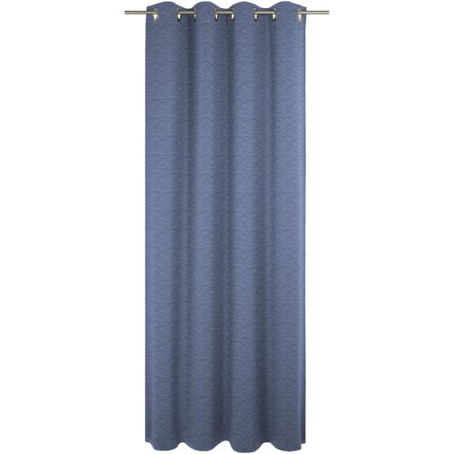 Vorhang WIRTH "Trondheim B", blau (royalblau), B:132cm H:255cm, Chenille, Polyacryl, Gardinen, Vorhang