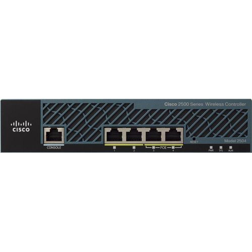 Cisco 2504, 100 - 240 V, 50/60 Hz, 0 - 40 °C, -25 - 70 °C, 10 - 95%, 10 - 95%, 104-bit WEP, 128-bit AES, 128-bit WEP, 3DES, 40-bit WEP, 802.1x RADIUS, DES, MD5, SHA-1, SSID, SSL/T