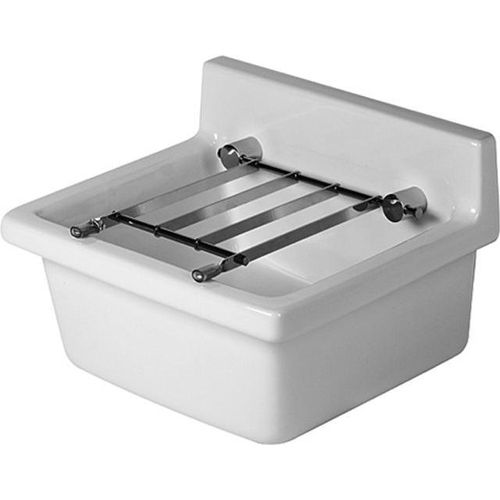 Duravit Ausgussbecken STARCK 3 ohne Überlauf, Hahnlochbank, 480 x 425 mm, ohne Hahnloch weiß