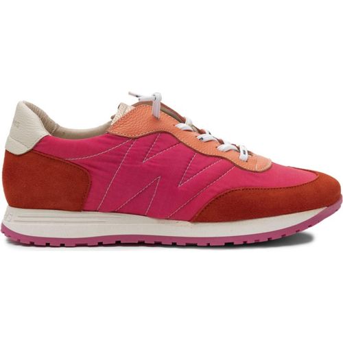 Schuhe A4802FLAMEFRES aus Naturleder und Textil, mit Schnürverschluss, Absatzhöhe 2,5 cm, leicht und atmungsaktiv