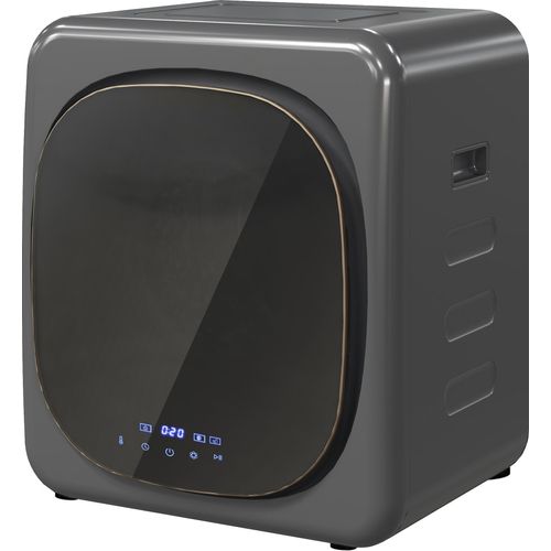 Wäschetrockner mit UV-Desinfektion, kompakte Bauweise, 4 kg Kapazität, Edelstahl, Grau