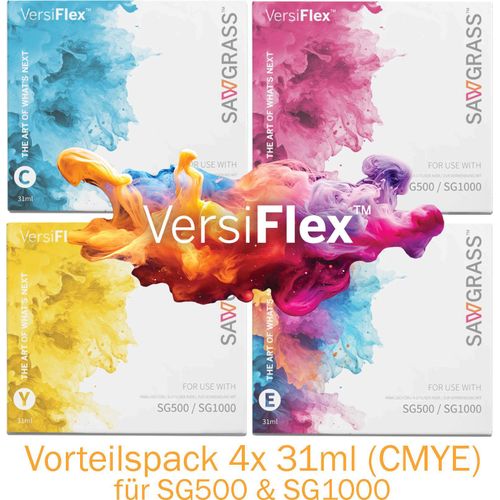 VORTEILSPACK VersiFlex - 4x 31ml Tinte (CMYE) für SG500/SG1000