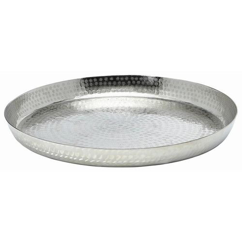 Ambia Home Dekotablett, Silber, Metall, rund, Dekoration, Dekoartikel, Dekoteller & -tabletts