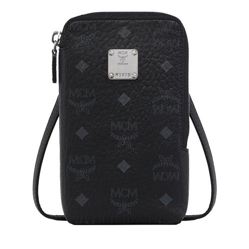 MCM Handyhüllen - Aren Visetos Lanyard Fff Bk - Gr. unisize - in Schwarz - für Damen