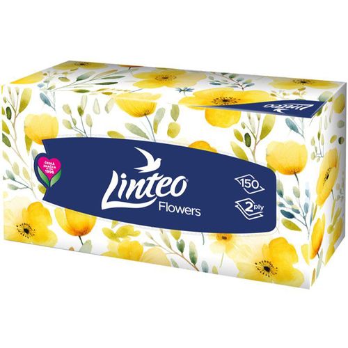Linteo Paper Tissues Two-ply Paper, 150 pcs per box papieren zakdoekjes 150 st
