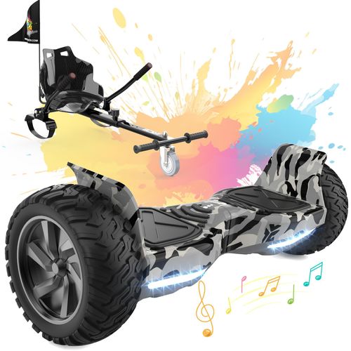 RCB Hoverboards SUV mit Sitz Hoverboards Off-Road, App-fähige Bluetooth Hoverboards, 8,5 '' Hummer + Hoverkart Go Kart für Self Balancing hoverboards