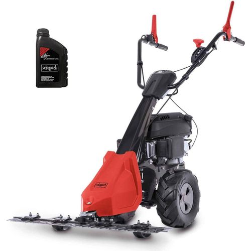 Scheppach Benzin Balkenmäher BMS196-88 | 880mm | 30-60mm | 5,7 PS / 196ccm | bis 3000m² | Radantrieb | Führungsholm 3 Höhen | Hochgrasmäher | inkl. Öl