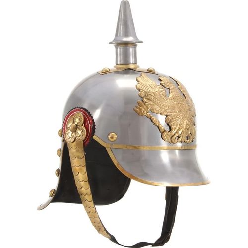 Deutscher Preußischer Helm Antik Replik LARP Silbern Stahl