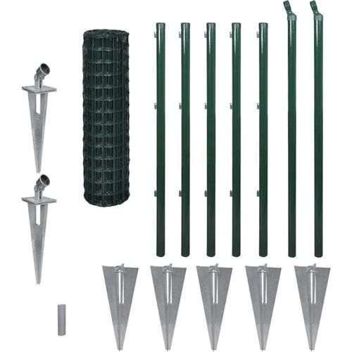 Stahldrahtzaun 10 x 1,0 m, grün, Maschenweite 76 x 63 mm, Draht 1,8/2,2 mm