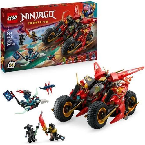 LEGO NINJAGO Ninja-Kampffahrzeug, 3-in-1 Bauset, 71844, 8+ Jahre, 6 Minifiguren
