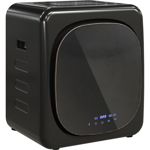 HOMCOM-Ablufttrockner-Edelstahl, ABS-48L x 40B x 56H cm-Schwarz