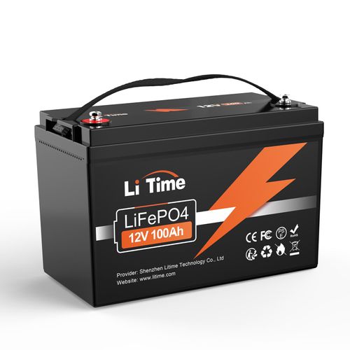 LiTime 12V 100Ah LiFePO4 Batterie mit BMS IP65 1280Wh Stromspeicher