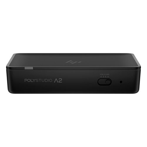 Poly Studio A2-Audiobridge mit CAT6A- und Mikrofonverlängerungskabel und Montageplatte