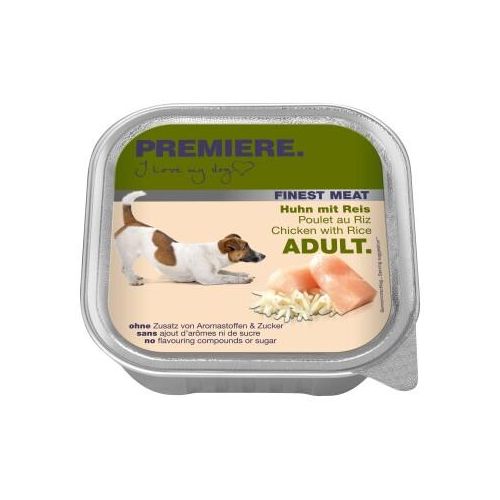 PREMIERE Finest Meat nourriture humide pour chien, adulte Poulet et riz 40x150 g