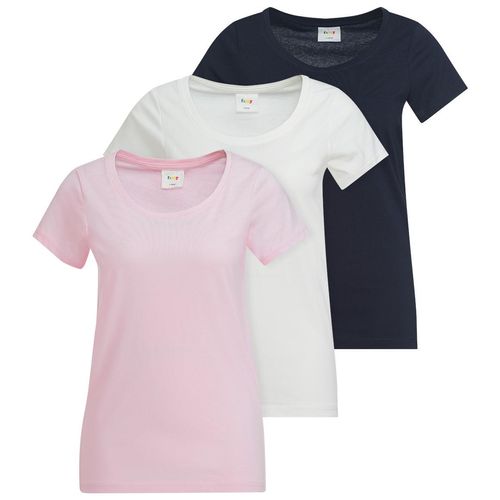 3 Damen T-Shirts im Basic-Look
