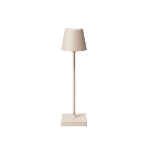 Sigor Akku-Tischleuchte Nuindie, Beige, Metall, rund,rund, warmweiß, 5.6x21x5.6 cm, Lampen & Leuchten, Innenbeleuchtung, Tischlampen, Akku-Tischleuchten