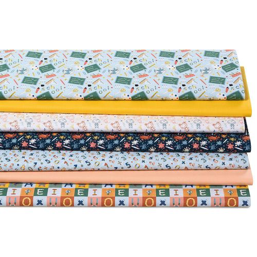 Patchwork- und Quiltpaket „Schulzeit“, bunt