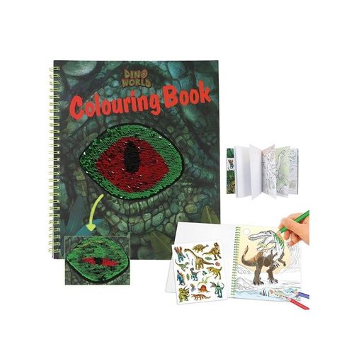 Dino World Colouring Book with Reversible Seqins