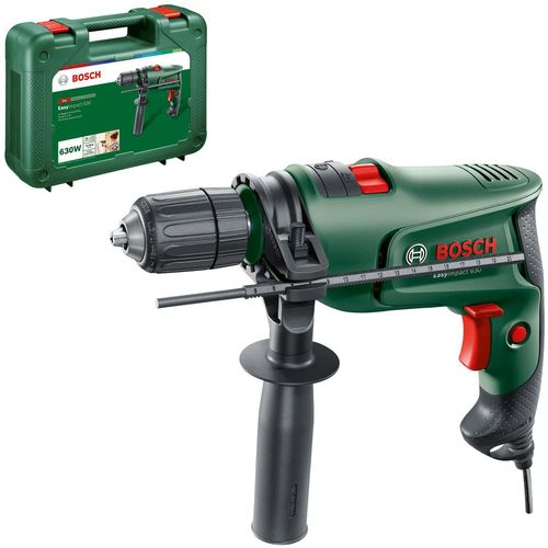 Schlagbohrmaschine BOSCH HOME & GARDEN "EasyImpact 630", blau, Bohrmaschinen