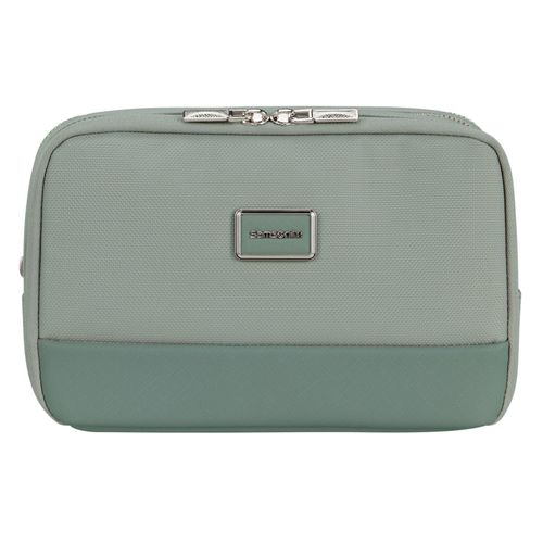 Kulturbeutel SAMSONITE "IMAGE Toilet Kit", Gr. B/H/T: 22cm x 14cm x 9cm, grün (thyme), Nylon, Polyurethan, Taschen Kulturbeutel, Kulturtasche Wash Bag Nassfach