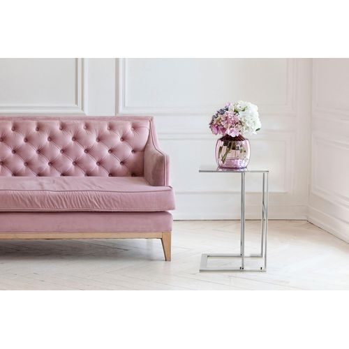 Kayoom "Sita, Minimalistischer Stil, Gefertigt aus 100 % Edelstahl" 1 Stk. tlg. Minimalistischer Beistellisch in C-Form aus Edelstahl