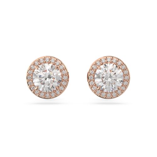 Paar Ohrstecker SWAROVSKI "Una Angelic Stern", rosa (roségoldfarben, kristallweiß, kristallweiß), Ohrringe, Damen, Metall, mit Swarovski Kristall
