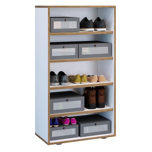 Schuhregal VCM "Holz Regal Schuhschrank Schuhregal Salia B60", weiß, Regale, Schuhregal