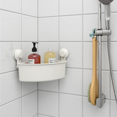 TISKEN Eckregal mit Saugnapf