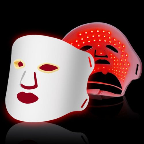 INF LED Gesichtsmaske 7-Farben Phototherapie Silikon USB-C 29cm x 21cm x 4.5cm Weiß