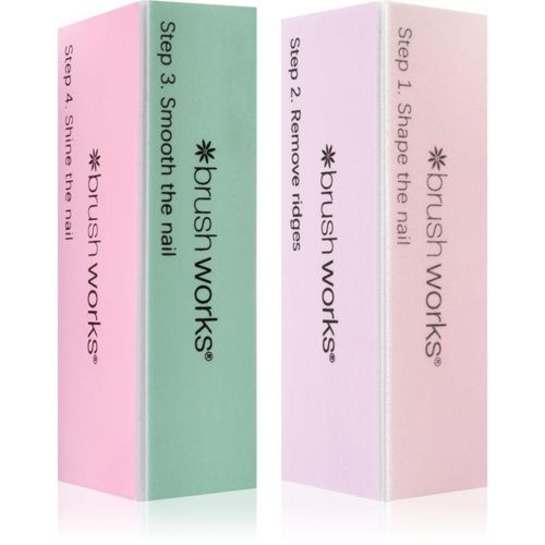 Brushworks Pastel Buffing Blocks four-sided nail buffer block