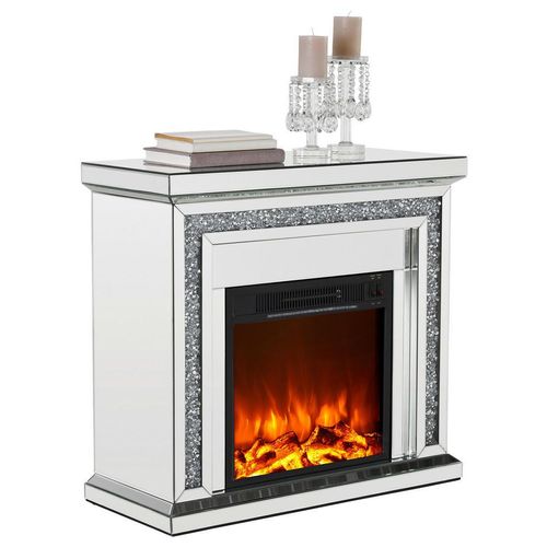 Xora Elektrokamin, Silber, Glas, 80.5x76x35.3 cm, RoHS, Fernbedienung, Freizeit, Heizen & Kühlen, Elektrokamine