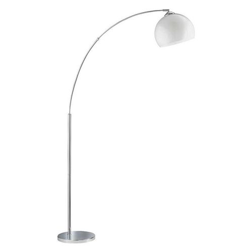 Bogenleuchte, Chrom, Metall, Kunststoff, 110x180x25 cm, Fußschalter, Lampen & Leuchten, Innenbeleuchtung, Stehlampen, Bogenlampen