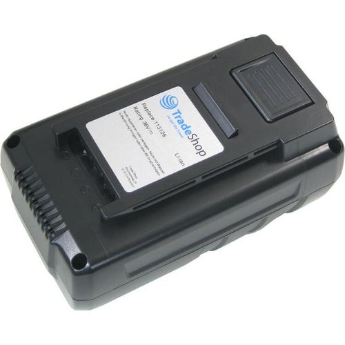 Trade-Shop Premium Li-Ion Akku 36V / 4000mAh / 144Wh ersetzt AL-KO 91132807, 113124, 113126, 113280 passend für Comfort 38.4 Li DC-3630LI Akku-Rasenmäher Moweo Akkumäher 46.5 Li 42.5 Li für AL-KO Akku Grastrimmer GT 36 Li, Akku Heckenschere HT 36 Li, Akku Laubbläser LB 36 Li, Moweo 3.85 LI, EnergyFlex-Serie. Überhitzungsschutz, Überladungsschutz und Kurzschlussicher. kein Memoryeffekt dank Qualitä