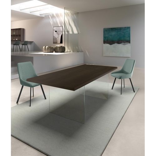 Snooker - Fester Tisch (160 x 90 cm) aus braun wärmebehandelter Eiche