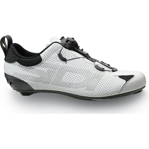 Sidi ROAD Tri-Sixty white 45 Weiß - Triathlon-Rennradschuh mit C-BOOST Carbon...