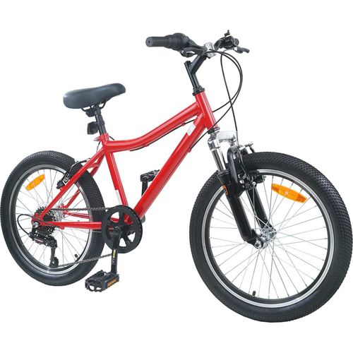 vidaXL Kinderfahrrad 24 Zoll 6-Geschwindigkeit für 8-12 Jahre alt Rot