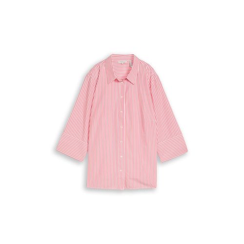 TOM TAILOR Damen Plus Size - Hemdbluse mit Streifenmuster, rosa, Gestreift, Gr. 50