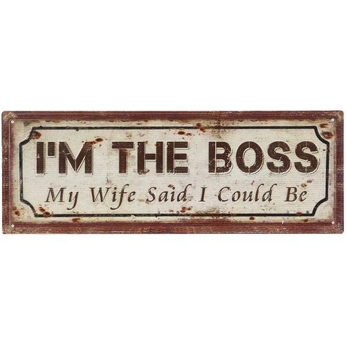Metallbild AMBIENTE HAUS "Metallbild - Boss 13x36cm", gold (farbe bild(er): antik), B:36cm H:13cm T:1cm, Eisen, Bilder
