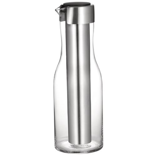 Karaffe RITZENHOFF & BREKER "Freeze", transparent, H:30cm Ø:10cm, Edelstahl, Glas, Kunststoff, Karaffen, Karaffe, Kanne, 1,0 Liter mit herausnehmbaren Kühlstab
