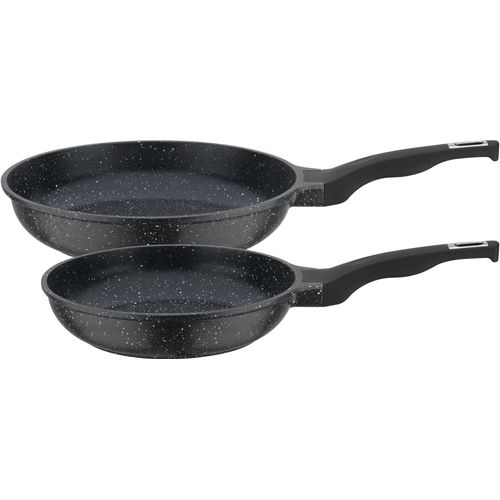 Pfannen-Set GSW "Titanium Granit Advanced", schwarz, Pfannen, Pfannen-Set, Pfannen-Set aus Aluminium-Guss mit Antihaft-Versiegelung