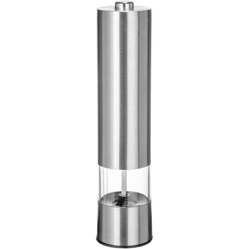 Salz-/Pfeffermühle "MIKELA", silberfarben, B:5cm H:23cm T:5cm Ø:5cm, SCHÖNER WOHNEN-KOLLEKTION, Küchenmühlen, Salz-/Pfeffermühle, Salz-Pfeffermühle mit elektrischem Mahlwerk