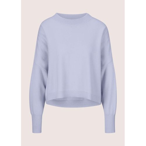 Longpullover MADELEINE "Strickpullover Kaschmir Pullover mit Rundhalsausschnitt", Damen, Gr. 44/46, lila (hellamethyst), Obermaterial: 90% Schurwolle WV. 10% Kaschmir WS., Modern, normal, Pullover Longpullover, Oversized Look