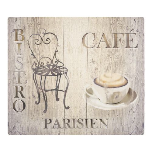 Herd-Abdeckplatte WENKO "Modell Bistro", mehrfarbig, B:52cm L:60cm, Kunststoff, Herdabdeckplatten, Herd-Abdeckplatte, Schutzmatte, Abdeckmatte für Kochfelder, Induktionsschutzmatte