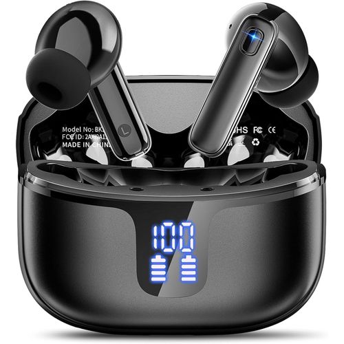 In-Ear-Kopfhörer Bluetooth 5.3 mit HD Mic Stereo HiFi,40H Sport Kopfhörer LED Display, Kabellose Kopfhörer USB-C IP7 Wasserdicht USB-C für Android/iOS