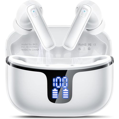 In-Ear-Kopfhörer mit Bluetooth Tiefer Bass Kabellose mit 4 ENC Mic, Noise Cancelling Ear Buds Kristallklarer Sound Noise Cancelling & 4 ENC Mikrofone