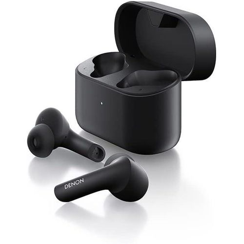 Denon True Wireless In-Ear Kopfhörer AH-C630W, Bluetooth, 18h Akku, IPX4 wasserfest, Mikrofon, Komfort Silikon Ohrpassstücke, Schwarz