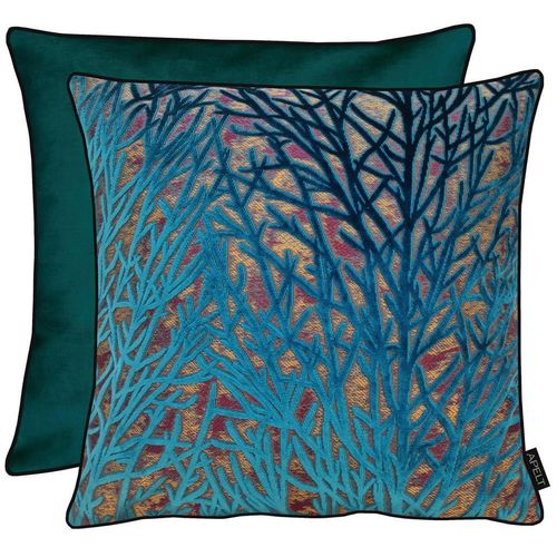 Apelt Kissenhülle, Petrol, Textil, Abstraktes, 46x46 cm, Oeko-Tex® Standard 100, Wohntextilien, Bezüge, Kissenbezüge