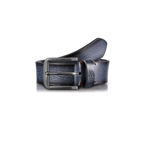 Ledergürtel LERROS "Ledergürtel *James*", Herren, Gr. 90, blau (navy), Leder, Gürtel Ledergürtel