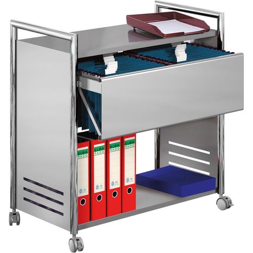 Kerkmann Hängemappenwagen alu für bis zu 100 Hängemappen